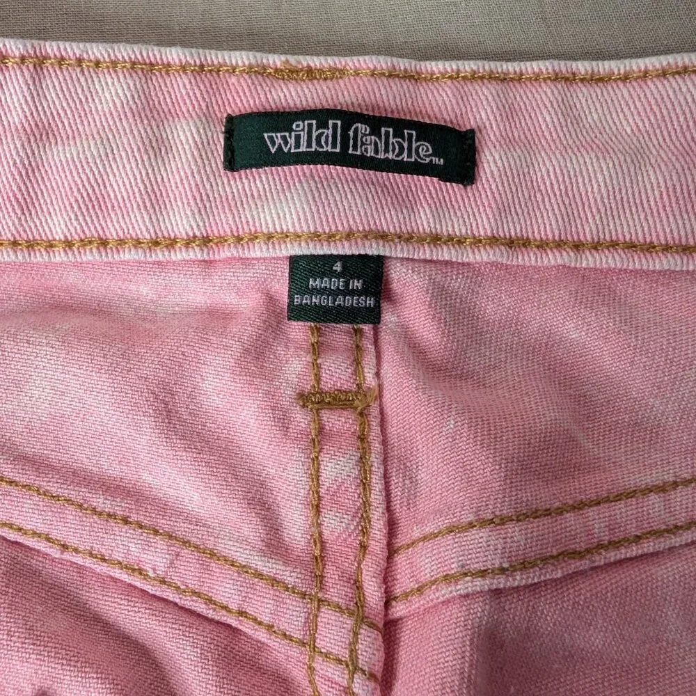 ⭐Wild Fable Women's Jeans Pants Pink Straight High Rise Cotton Blend Size 4⭐ - Picture 10 of 14